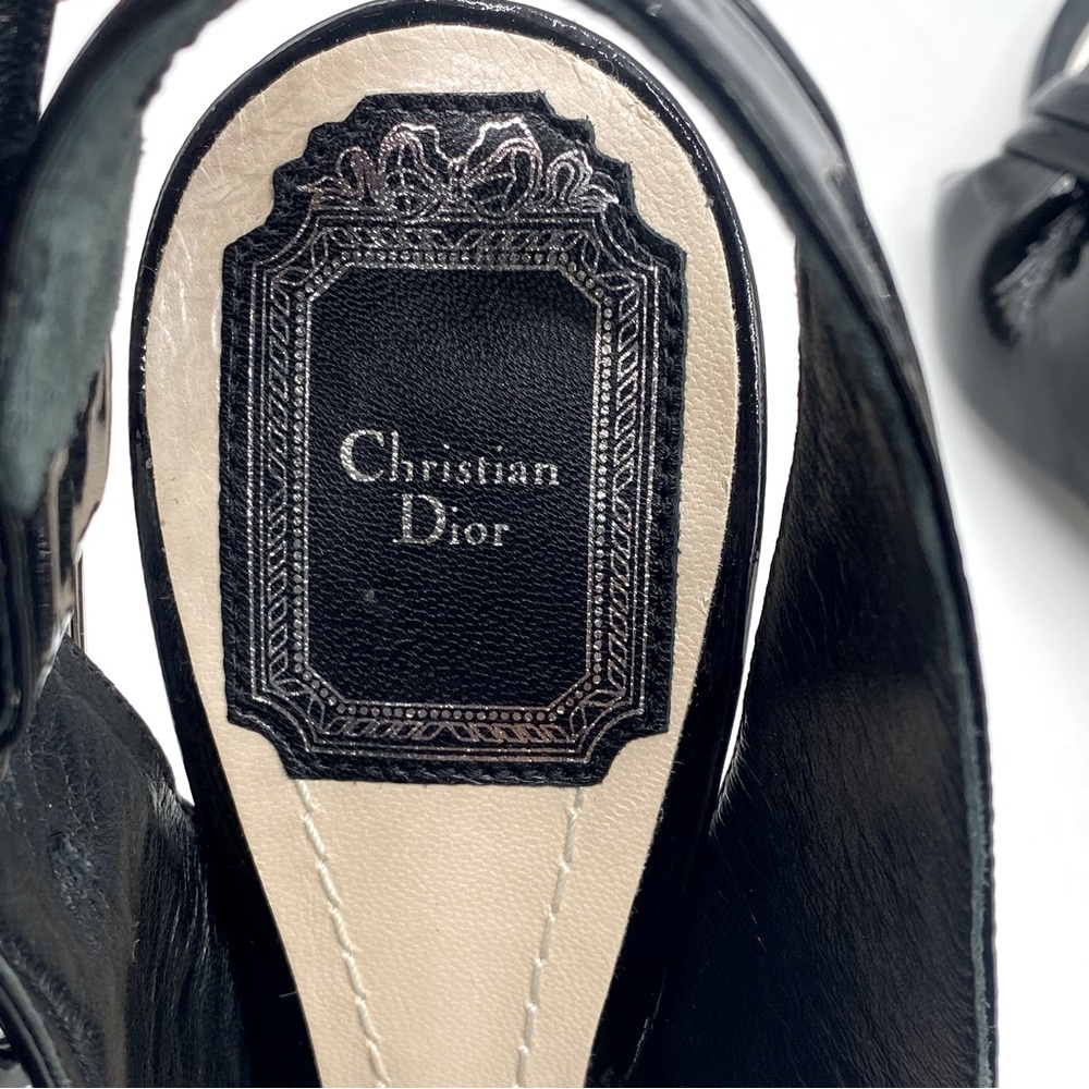 Christian Dior Patent Leather Slingback Heels - Picture 10 of 15